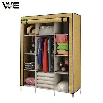 Zipper Diy Metal Assemble Modern Furniture Folding Fabric Wardrobe Fabric Portable Wardrobe Closets View Diy Wardrobe Closet Foho Product Details