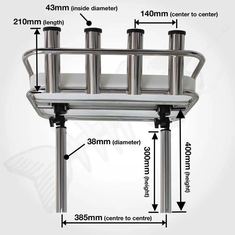 Dual Mount Framed 4 Stainless Steel Rod Holder Cutting Board Buy Rod Holder Cutting Board