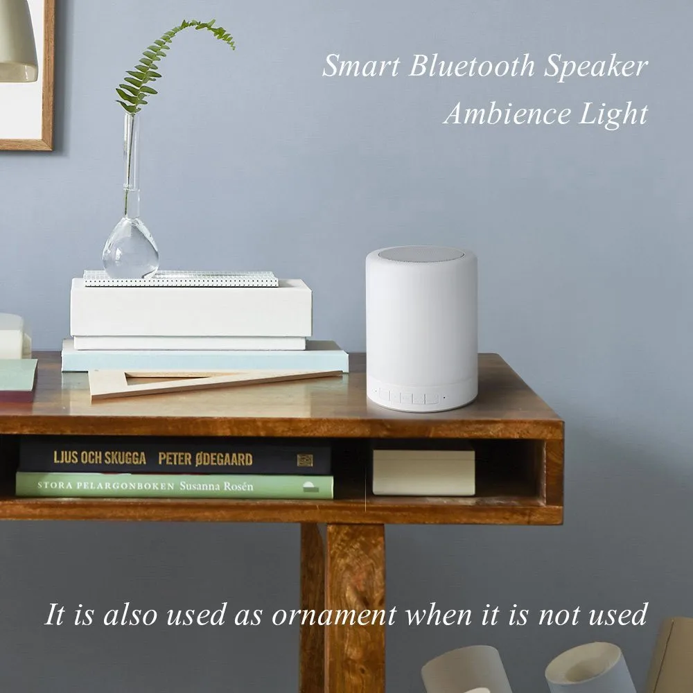 Wireless bluetooth speaker with FM Radio smart alarm clock night light portable bluetooth speaker - ANKUX.COM