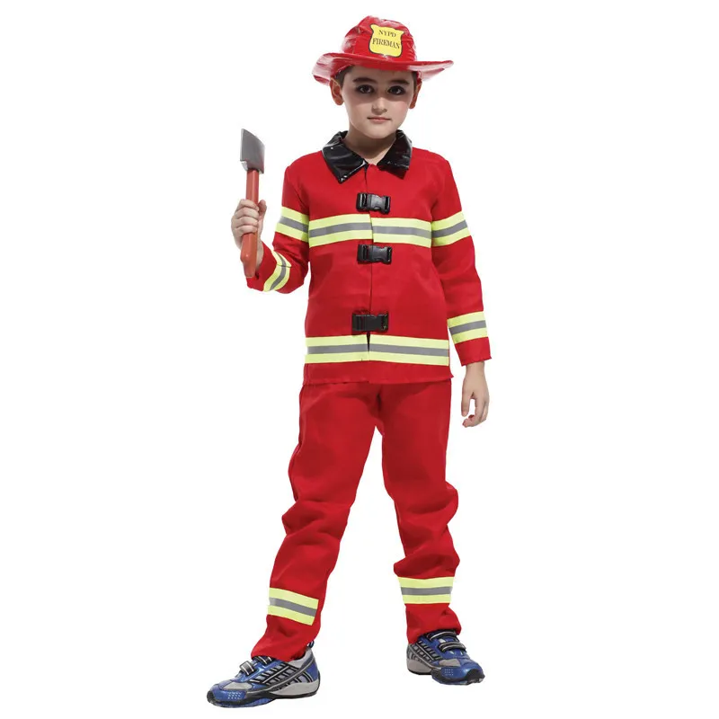 Factory Price Fancy Halloween Party Fireman Cosplay Costumes For