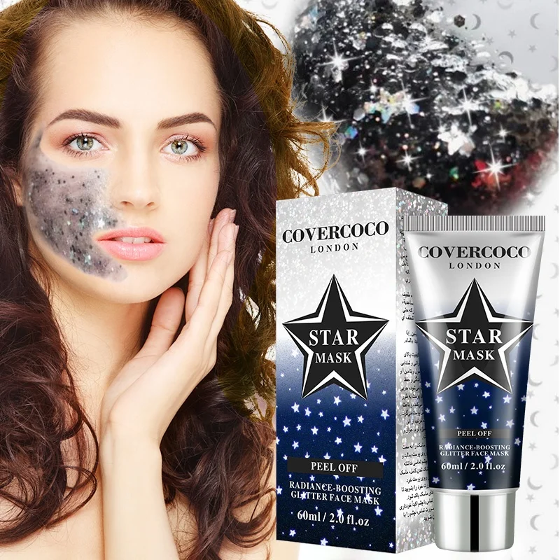 

Covercoco Natural Moisturizing Face care Star Peel Off Glitter Facial Star Mask, N/a