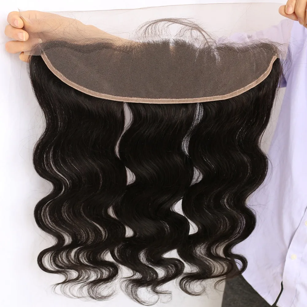 

Toprincess Hair Brazilian Virgin Hair Body Wave Lace Frontal Closure with Baby Hair Free Part Full Lace Frontal, N/a