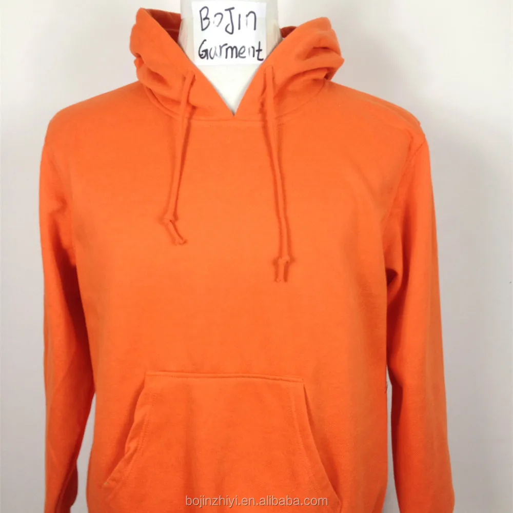 

custom printing plain wholesale fleece orange hoodies GuangZhou apparel, N/a
