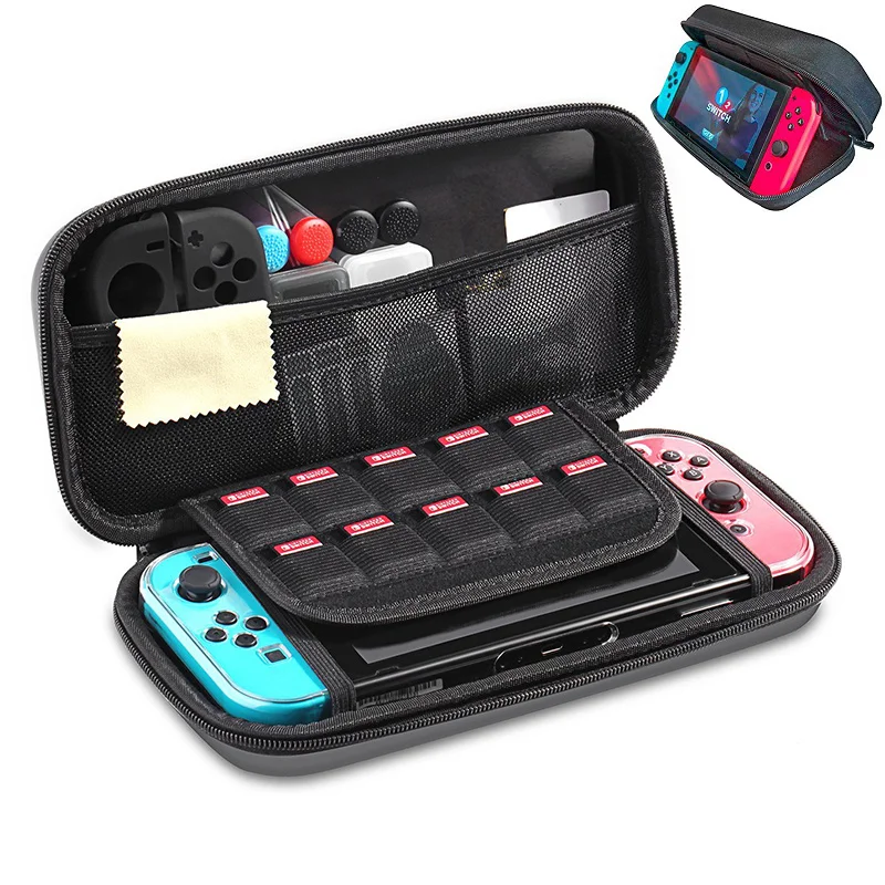 

EVA Protective Hard Case For Nintendo Switch console bag, Black;blue