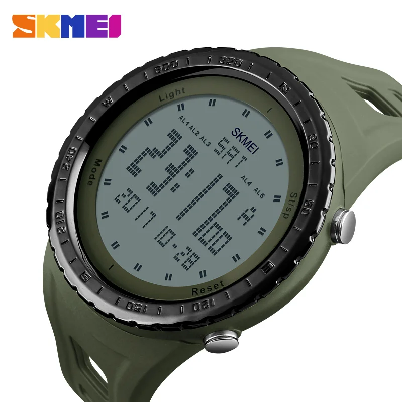 

2017 high quality digital sport watch for man casual brand skmei 1246 made in prc, Blue/gray/army green/black