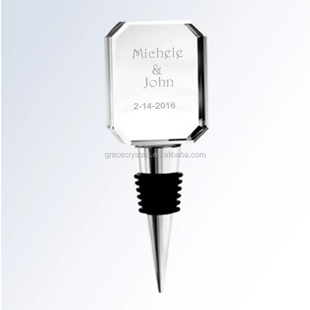 

Rectangle crystal bottle stopper wedding favors bottle stoppers souvenirs crystal wine stopper, Silver