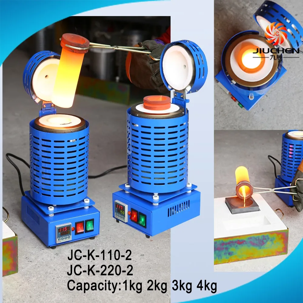 110v 3kg Jc Electric Mini Melt Furnace For Melting Gold Silver Copper