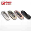 Black Wooden Cabinet Embedded Pull Hardware Conceal Door Handle