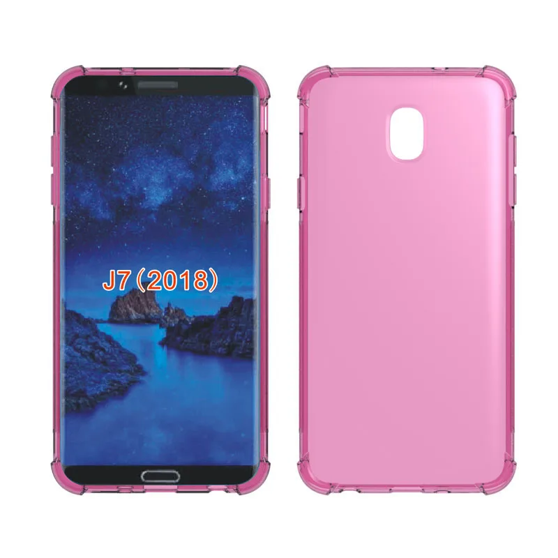 Transparent Shockproof soft Tpu cover case For Samsung Galaxy J7 2018