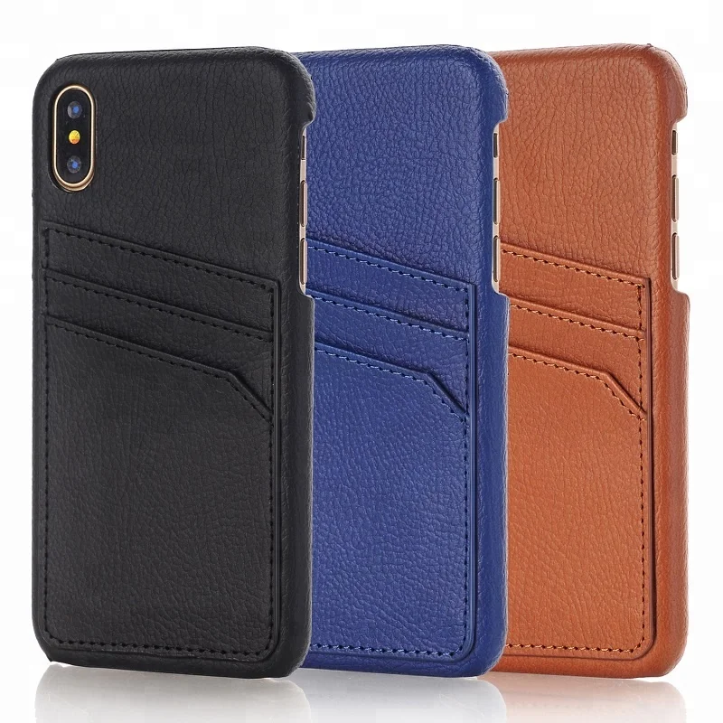 

Wholesale Customized Slim PU Leather Card Slot Wallet Phone case For iPhone Xs Max, Black;blue;brown