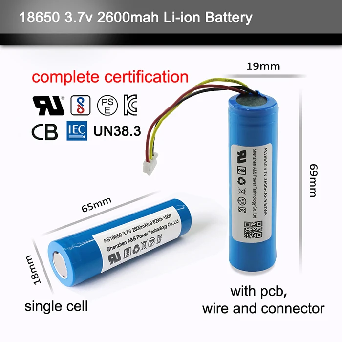 Cb Iec Ul Kc Un38 3 Approved Rechargeable 3 7v 2600mah Lithium Li Ion Battery For Hand Fan Buy Lithium Ion Battery Li Ion Battery 2600mah Battery Product On Alibaba Com