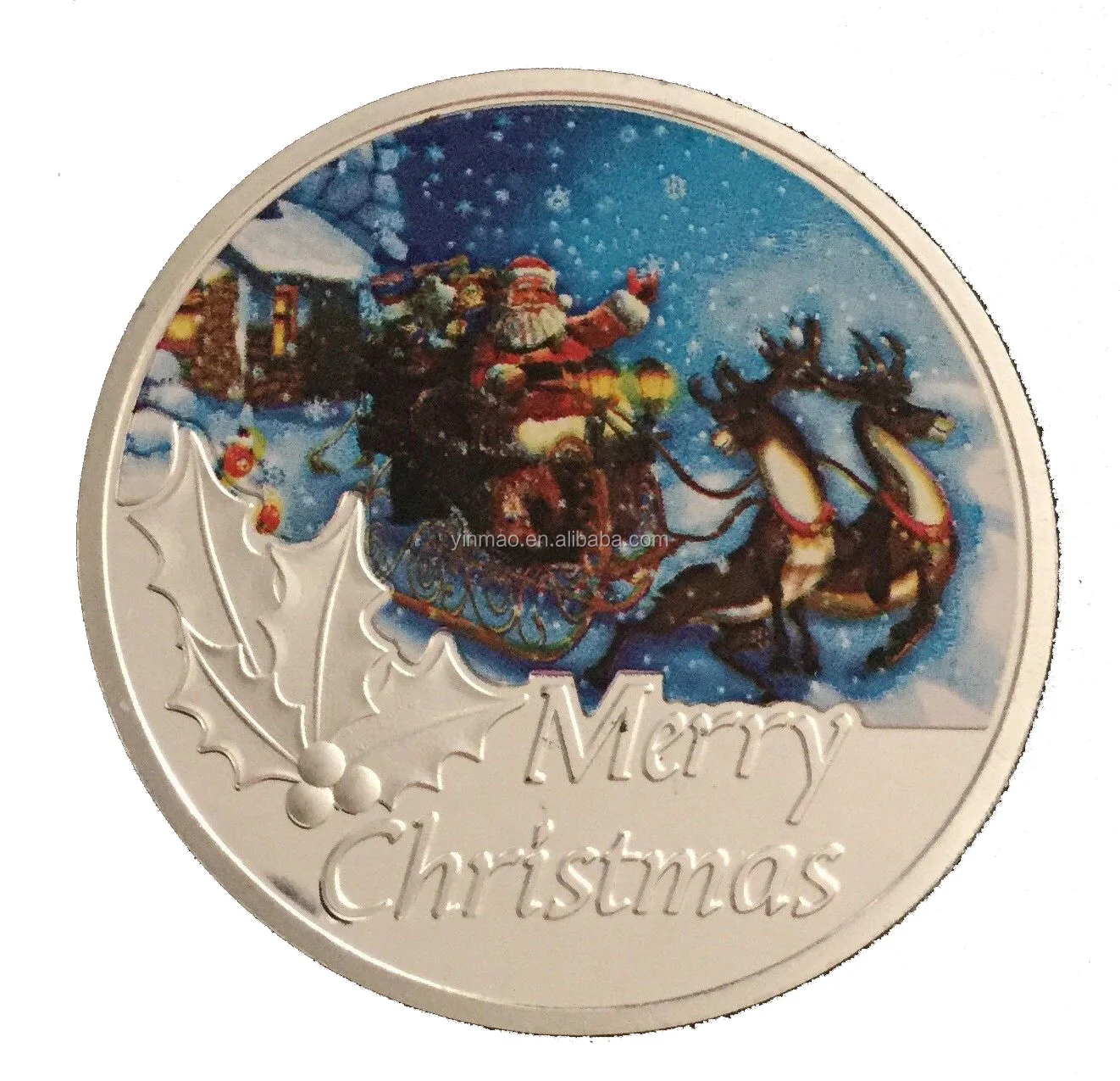 Merry Christmas Coins2018 Happy New Year Customized Souvenir Metal