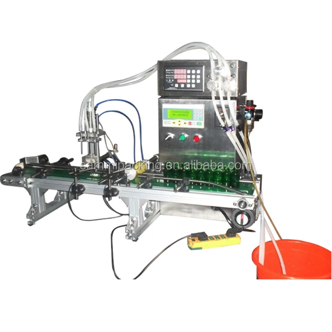 New product 4 heads automatic digital electric liquid oil filling machine with conveyor