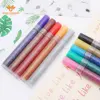 Glitter Magic Markers 12 Assorted Beautiful Colors, Great for Greeting and Gift Cards, Professional Paint Marker Manufacturer
