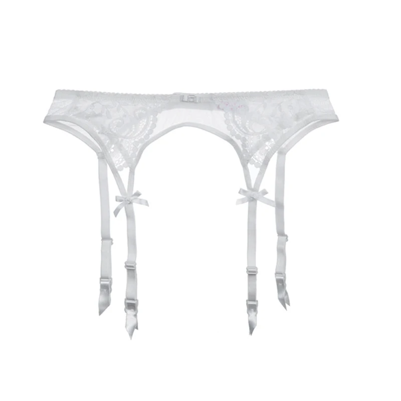 
Women Sexy Ultra Thin Transparent Black Waist Stockings Garter Lace Garter Belt Clip 