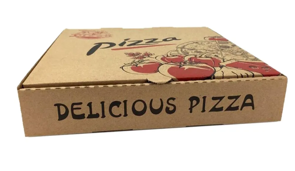 散装波纹棕色披萨盒12英寸