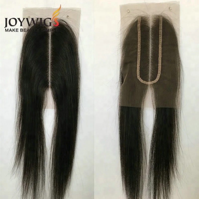 

Hot selling 2x6 kimk lace closure deep long parting silky straight hair