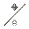 Carbide Cross Tip 4 Cutters S4 Flute SDS Max Hammer Drill Bit for Granite and Concrete Drilling