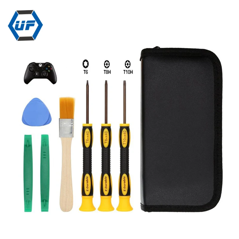 
ED 85062 7 IN 1 Game Repair Kit Safe Prying Tool Cleaning Brush T8 T6 T10 Screwdriver Set for Xbox 360 Controller and PS3 PS4  (60792534820)
