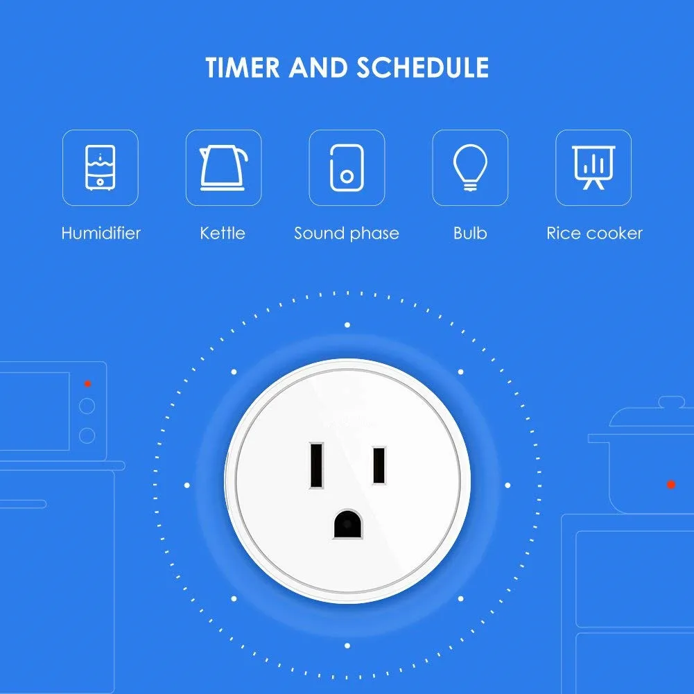 Smart Wifi Plug  Mini Outlet with Energy Monitoring  Works with Alexa Google Home and IFTTT