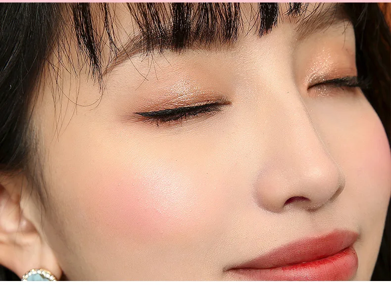 4 色腮红化妆化妆品天然腮红粉调色板迷人的脸颊颜色化妆脸腮红