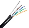 4 Pairs UV Resistant PE Jacket Outdoor Aerial Cat 5e UTP Cable With Messenger Lan Networking Cable