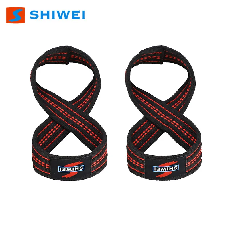 

SHIWEI-6015#Grip belt Figure 8 Weight Lifting Straps Bodybuilding wrist wrap, As picture