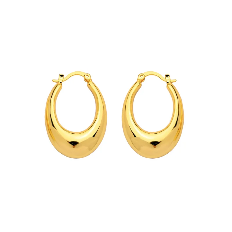 

me00178 Simple Gold Hoop Earing Copper Alloy Earrings For Women Jewelry