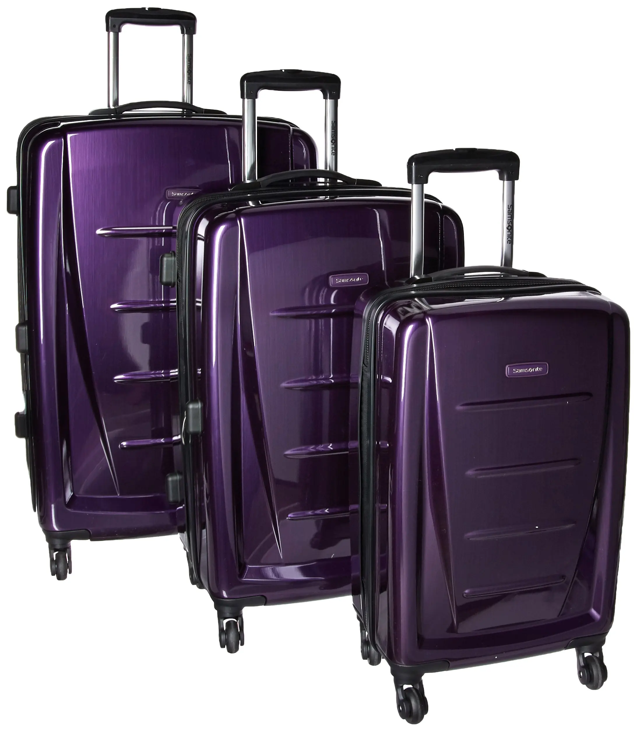 Buy Samsonite Winfield 2 3PC Hardside (20/24/28) Luggage Set, Purple in