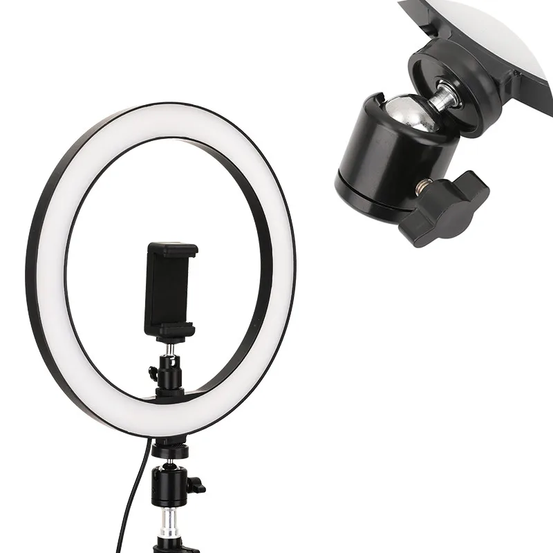 

10" Selfie Ring Light with Tripod Stand for Live Stream/Makeup, Mini Led Camera Ring light for Video/Photography