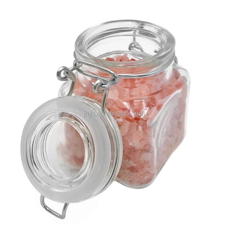 

Hinge lids airtight 800 ml cookie glass jars, Customized color