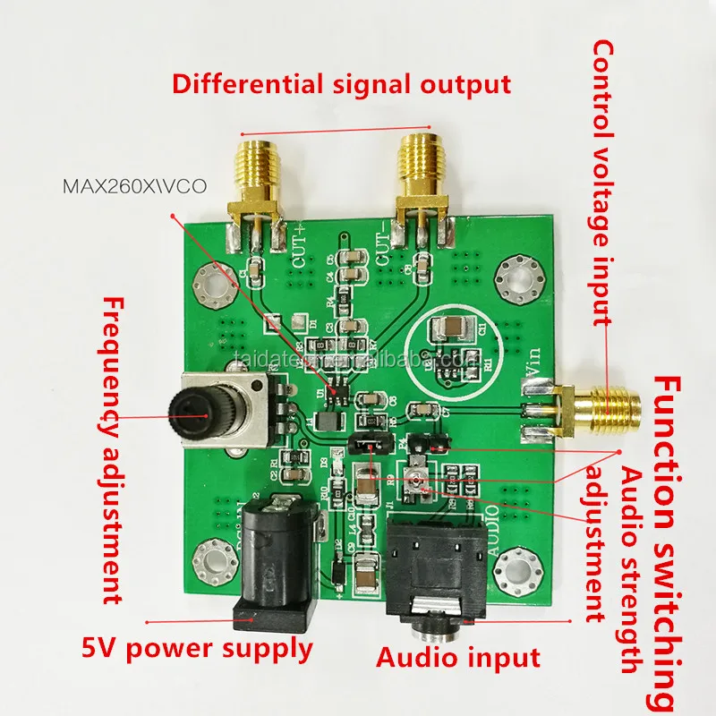 Taidacent MAX2606 VCO RF Transmitter Adjustable Frequency FM