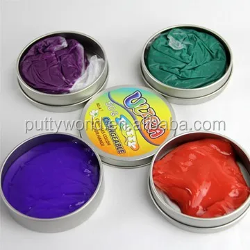 Generous handful liquid glass putty show transparent state