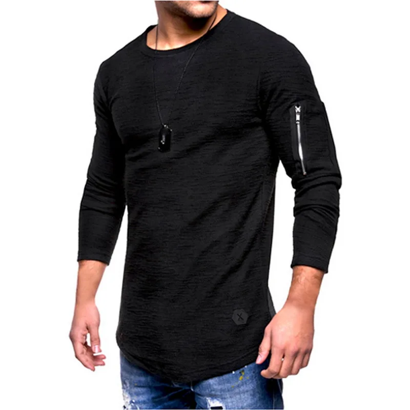 Casual Streetwear Long Sleeve Solid Pocket portwear Tops