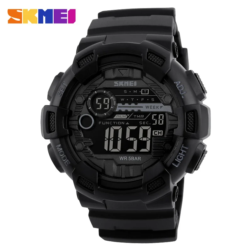 

Skmei shocking resistant venta al por mayor relojes 5 atm water proof sport digital watches for men 1243, N/a