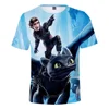 Top sale 3d printed t shirt How To Train Your Dragon 3 wholesale stock no moq 3d t shirt in print How To Train Your drgon 3