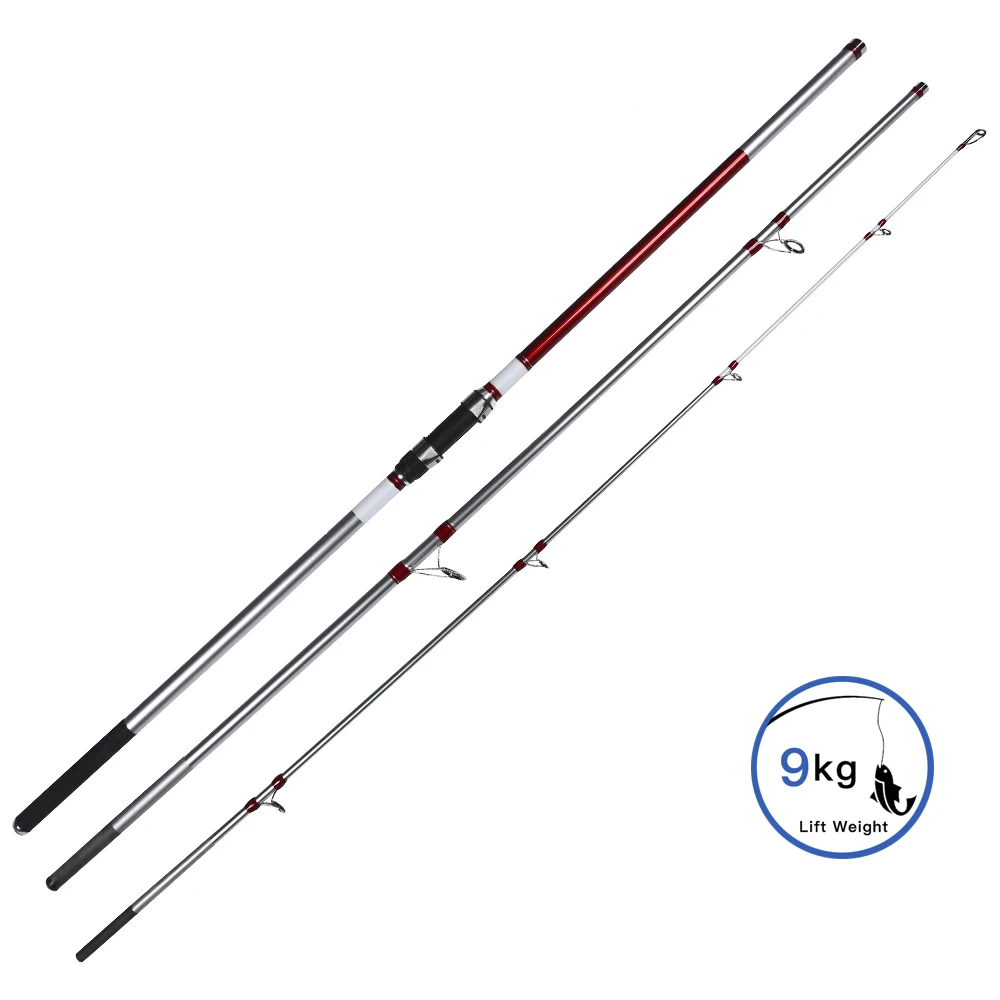 

Surf Fishing 100-250g 3.9m-4.5m 3 sections Carbon Fishing Rod Surfcasting