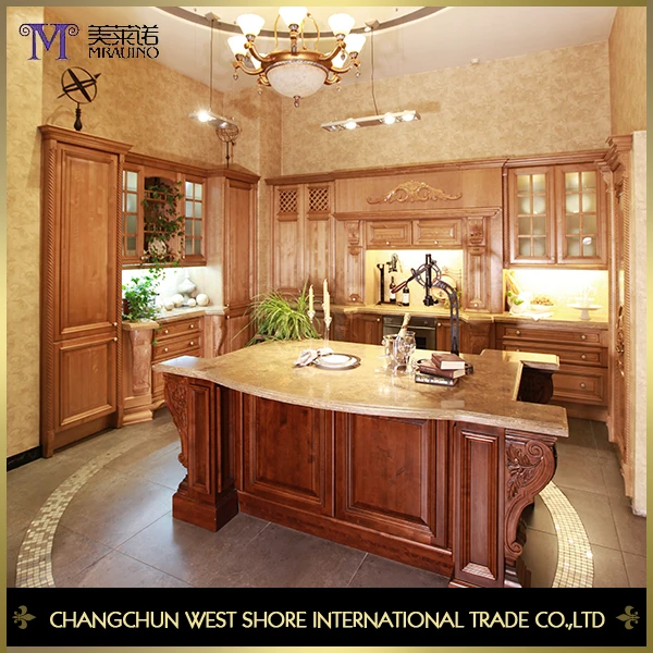 Best Price Antique Style Design All Wood Kitchen Cabinet Imported
