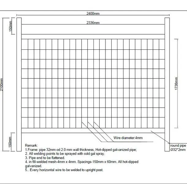 As 4687 Standard 2.4x2.1m Temporary Fence With Concrete Base And Clamps ...