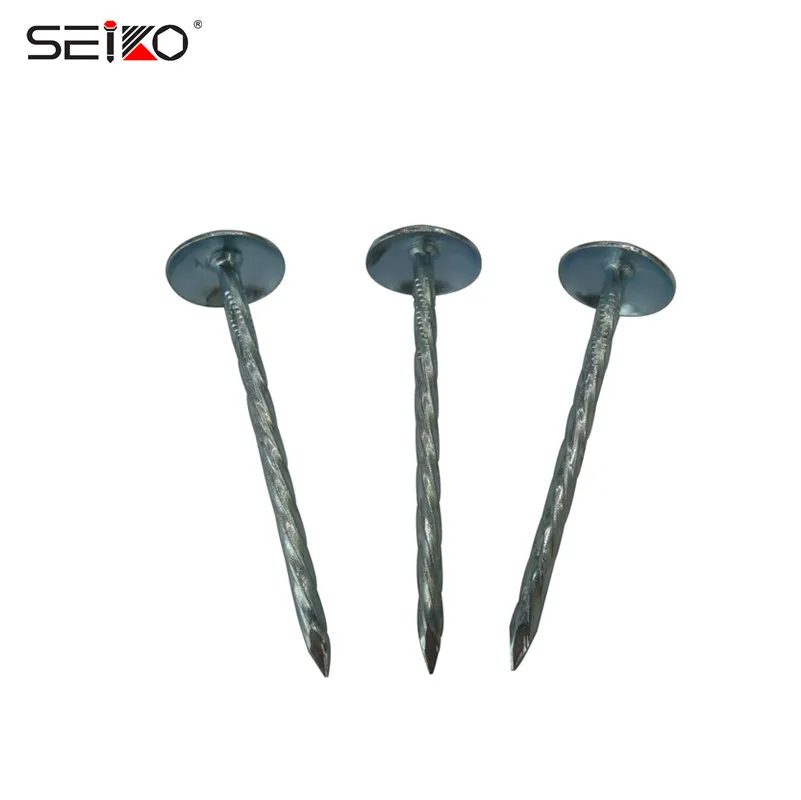 
Galvanized Umbrella Head Roofing Nails Twisted Shank 