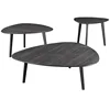modern black wooden finished MDF black painted metal legs coffee table