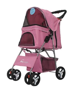 Image of New Design 4 wheel Easy Walk Folding Travel Carrier Carriage Pet Stroller pet trolleys foy Cat and Dog