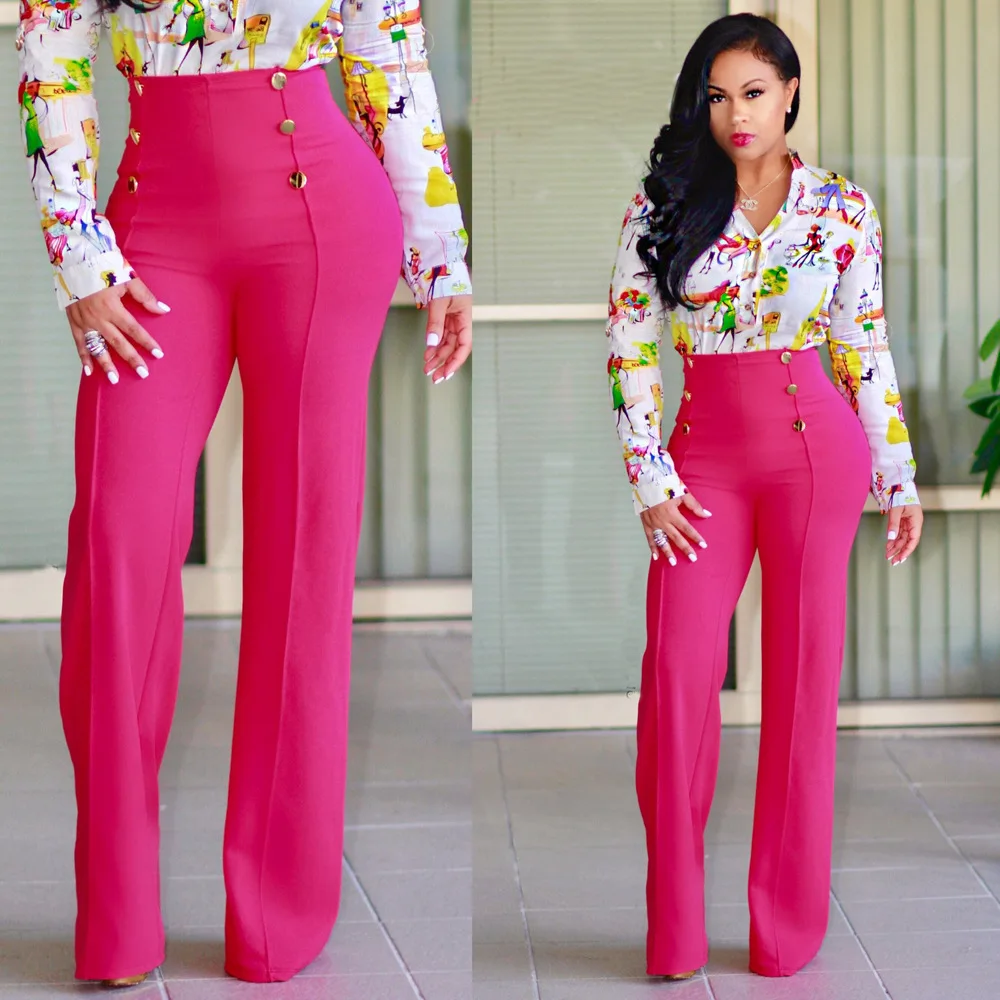 

womens wide leg pants casual Ladies trousers