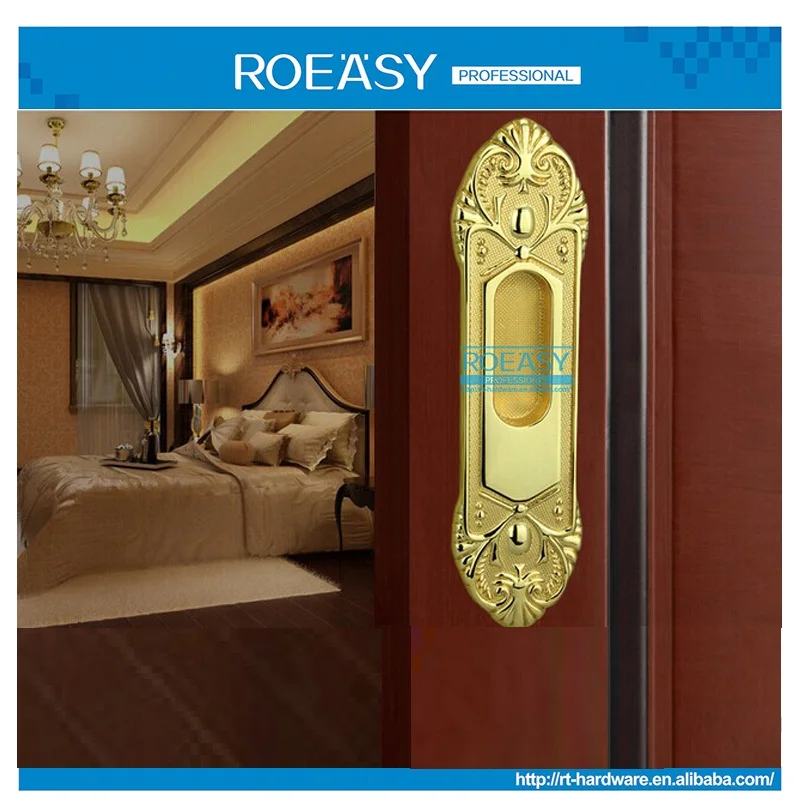 Roeasy European Style Luxury Brass Sliding Door Handle Lock No Cylinder Buy Door Lock Sliding Door Lock Brass Sliding Door Handle Lock Product On