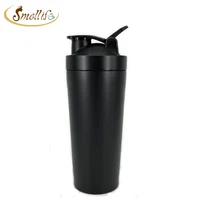 

750ml Gym Double Wall Insulated Metal Stainless Steel Protein Shaker with Scale