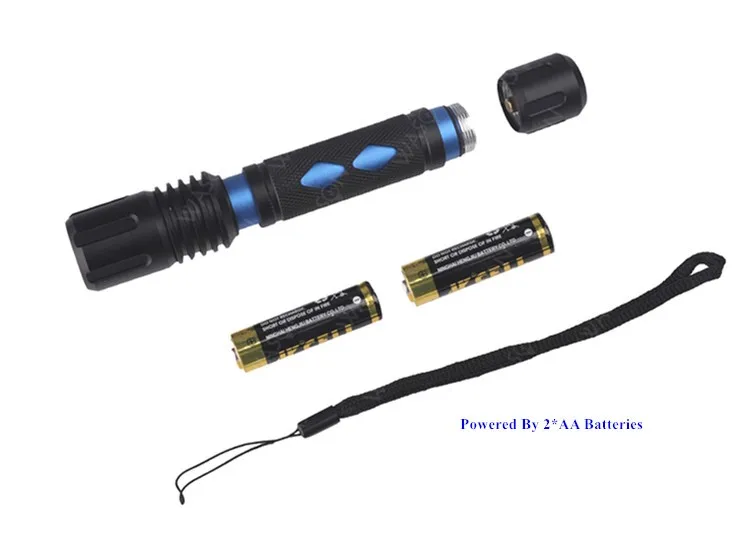 2019 New 2*aa Battery Operated Aluminum Slim Hand Torch Cheap Promotion