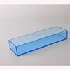 Neon blue rectangle box five size acrylic box blue pen box