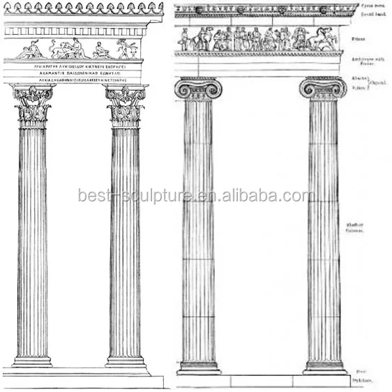 Door Entrance Marble Roman Pillar Cad Architechal Drawings Buy Roman Pillar Marble Pillar Product On Alibaba Com