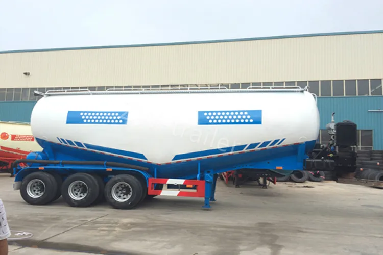 Lime 50cbm Bulk Cement Silos Carrier Tanker Truck Trailer With Diesel