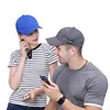 Summer use unstructured flat brim baseball hat Free Talking and Listening Music